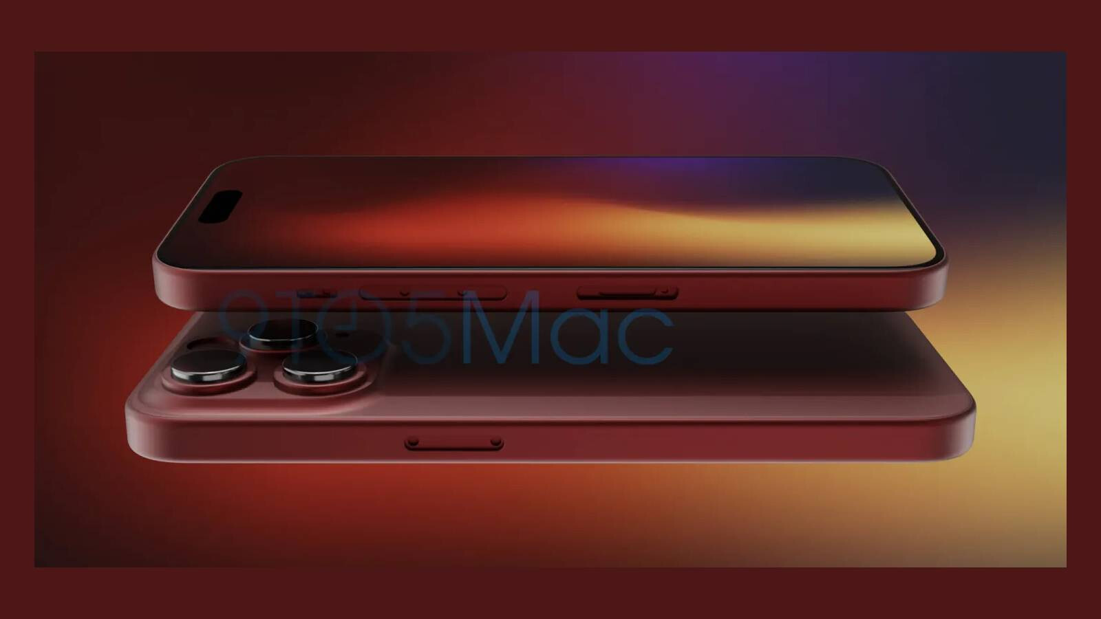 So könnte das rote iPhone 15 Pro aussehen - iPhone 15 Pro könnte in einem neuen majestätischen Farbton erscheinen;  Lustige Farbtöne für iPhone 15 geplant