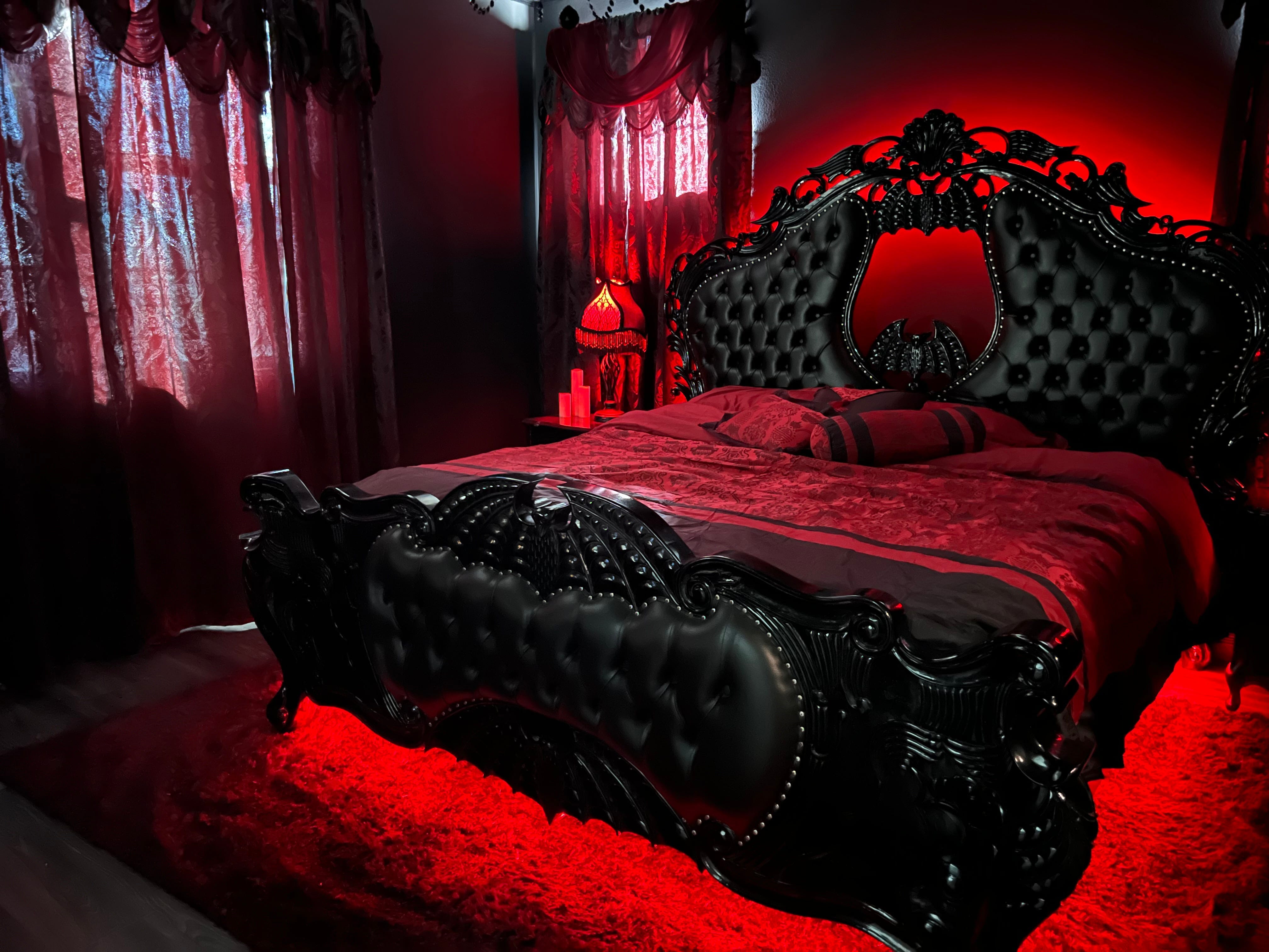 Ein Foto von Katrina Johnsons Schlafzimmer.