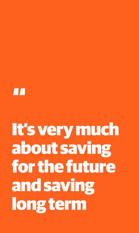 Zitat: „Es geht vor allem darum, für die Zukunft zu sparen und langfristig zu sparen“