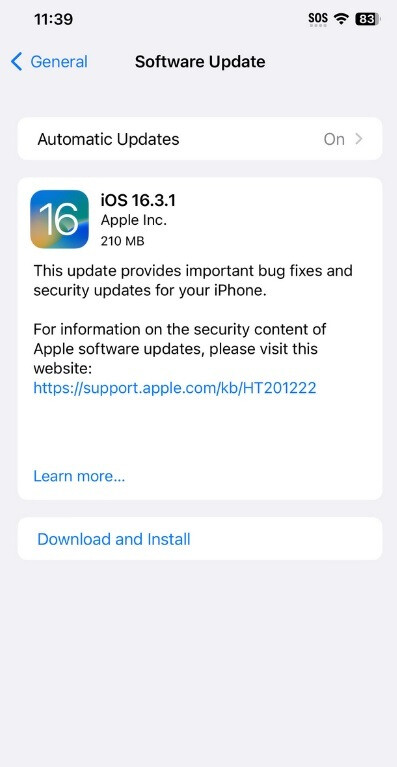 Apple hat am Montag iOS 16.3.1 veröffentlicht - Apple veröffentlicht Software-Updates für drei Mobilgeräte
