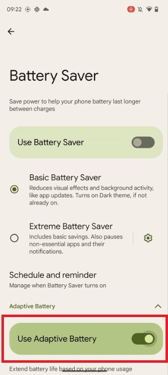 Adaptive Battery bekommt in Android 14 DP1 ein neues Zuhause - Schwerwiegender Bug zeigt, warum nur Entwickler Android 14 DP1 installieren sollten