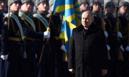 Wladimir Putin bei einer Zeremonie zum Tag des Verteidigers des Vaterlandes in Moskau, 23. Februar 2023.
