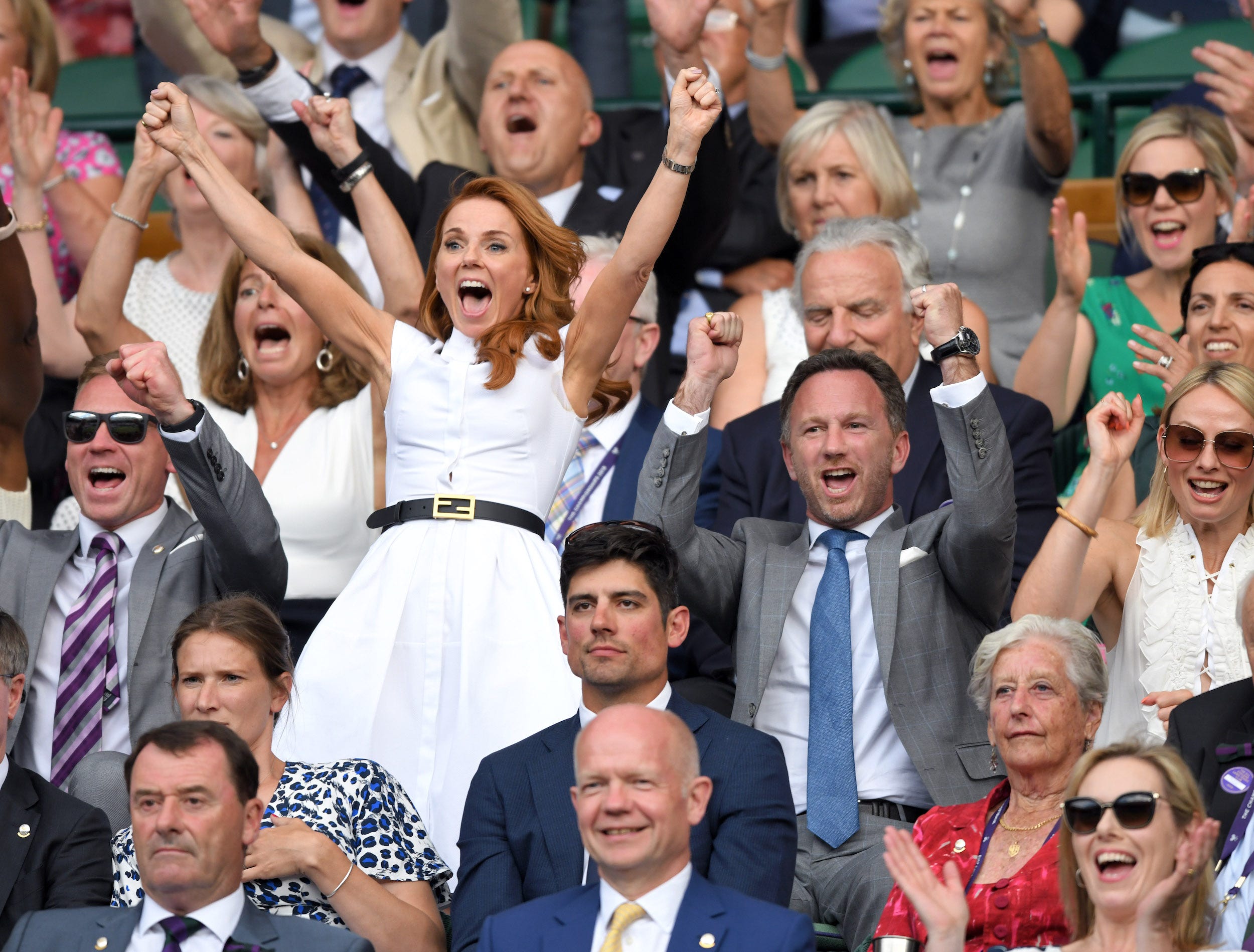 Geri Halliwell und Christian Horner in Wimbledon.