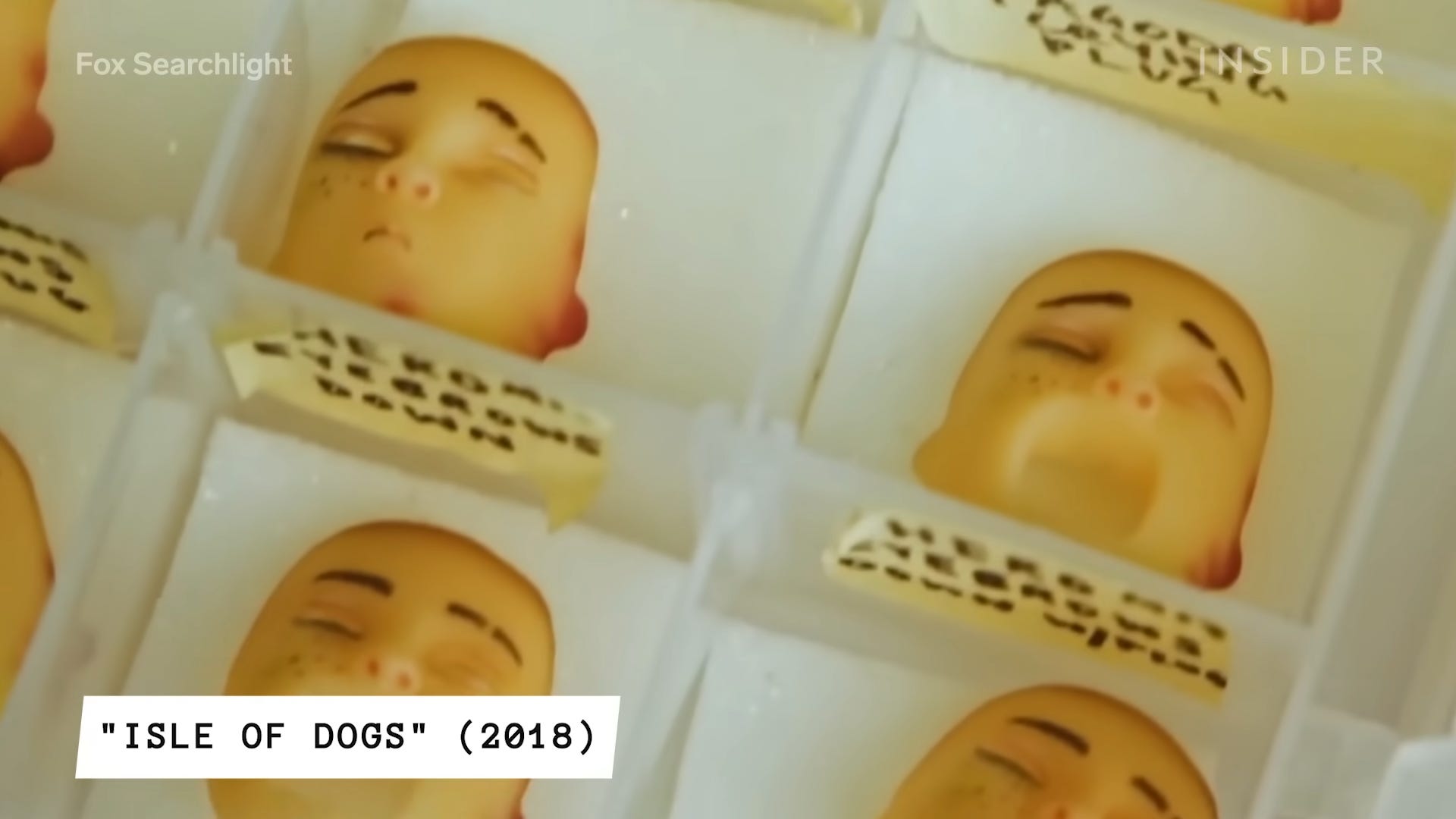 Wes Andersons „Isle of Dogs“ (2018) verwendete die Ersetzungsmethode, bei der jeder neue Ausdruck das Austauschen eines Teils der Puppe erfordert.