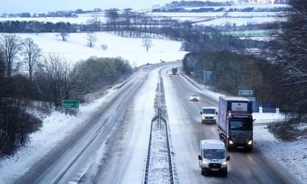 Gefährliche Fahrbedingungen in Northumberland am Dienstag.
