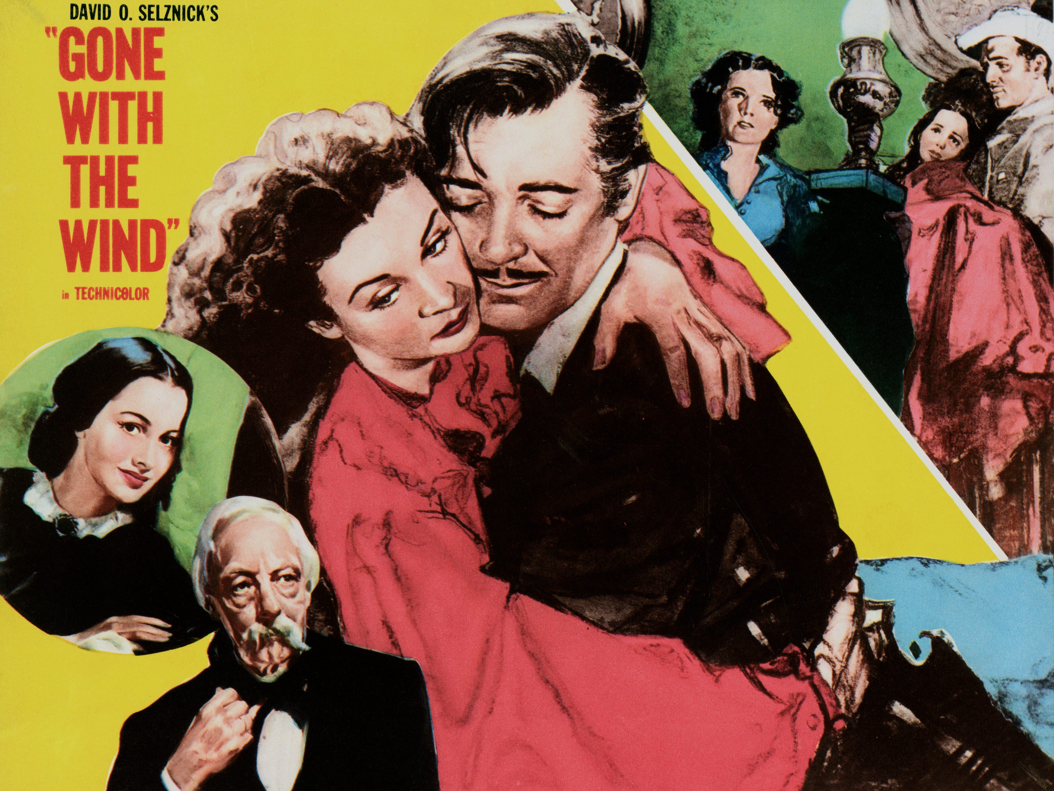 Vom Winde verweht, Filmplakat, 1939 – mit Vivien Leigh und Clark Gable.