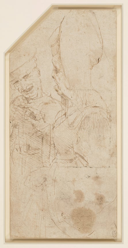 Leonardo da Vincis Satire auf alte Liebende, um 1490.
