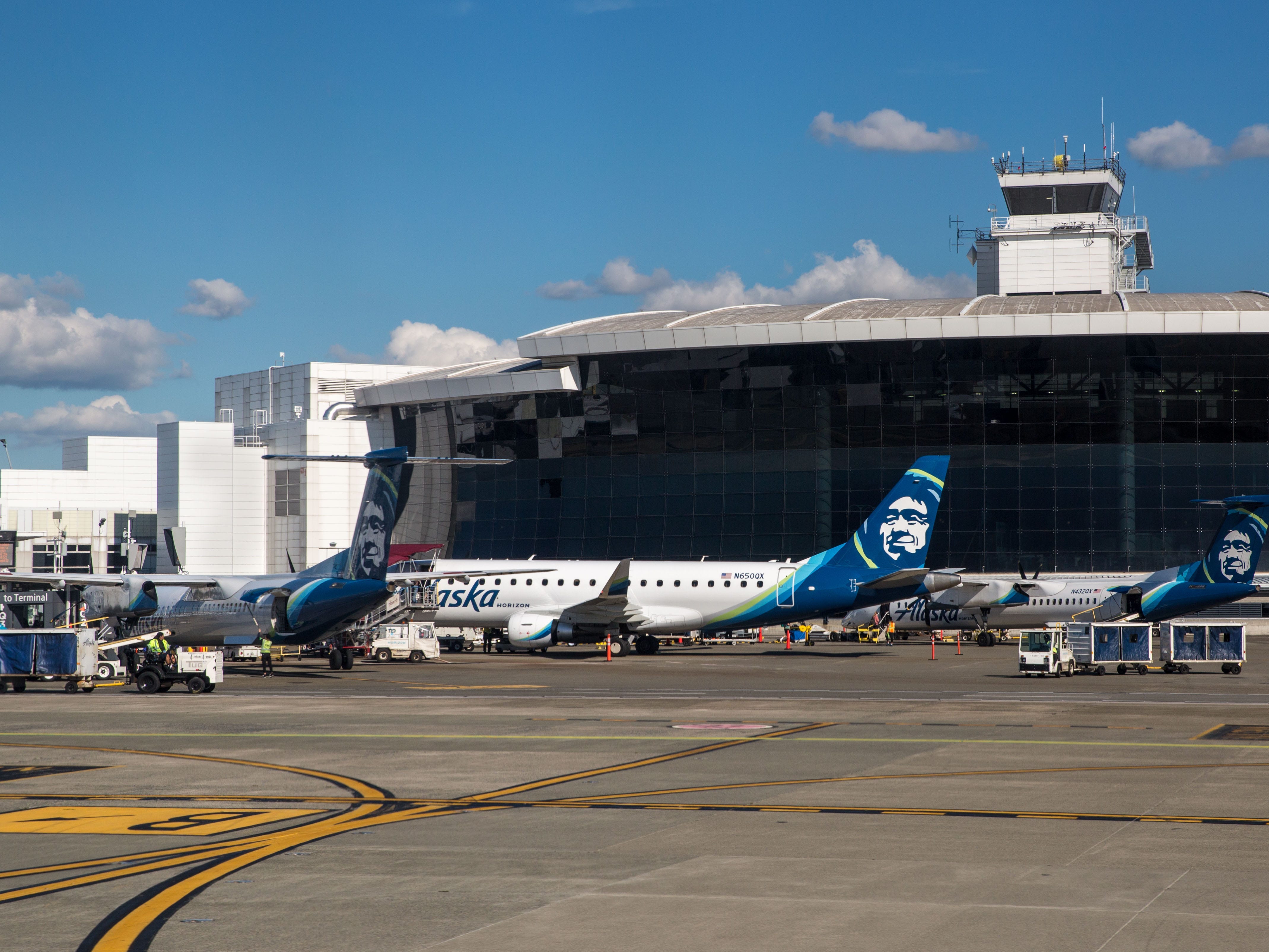 Der Seattle-Tacoma International Airport wird am 21. September 2021 angeschaut.