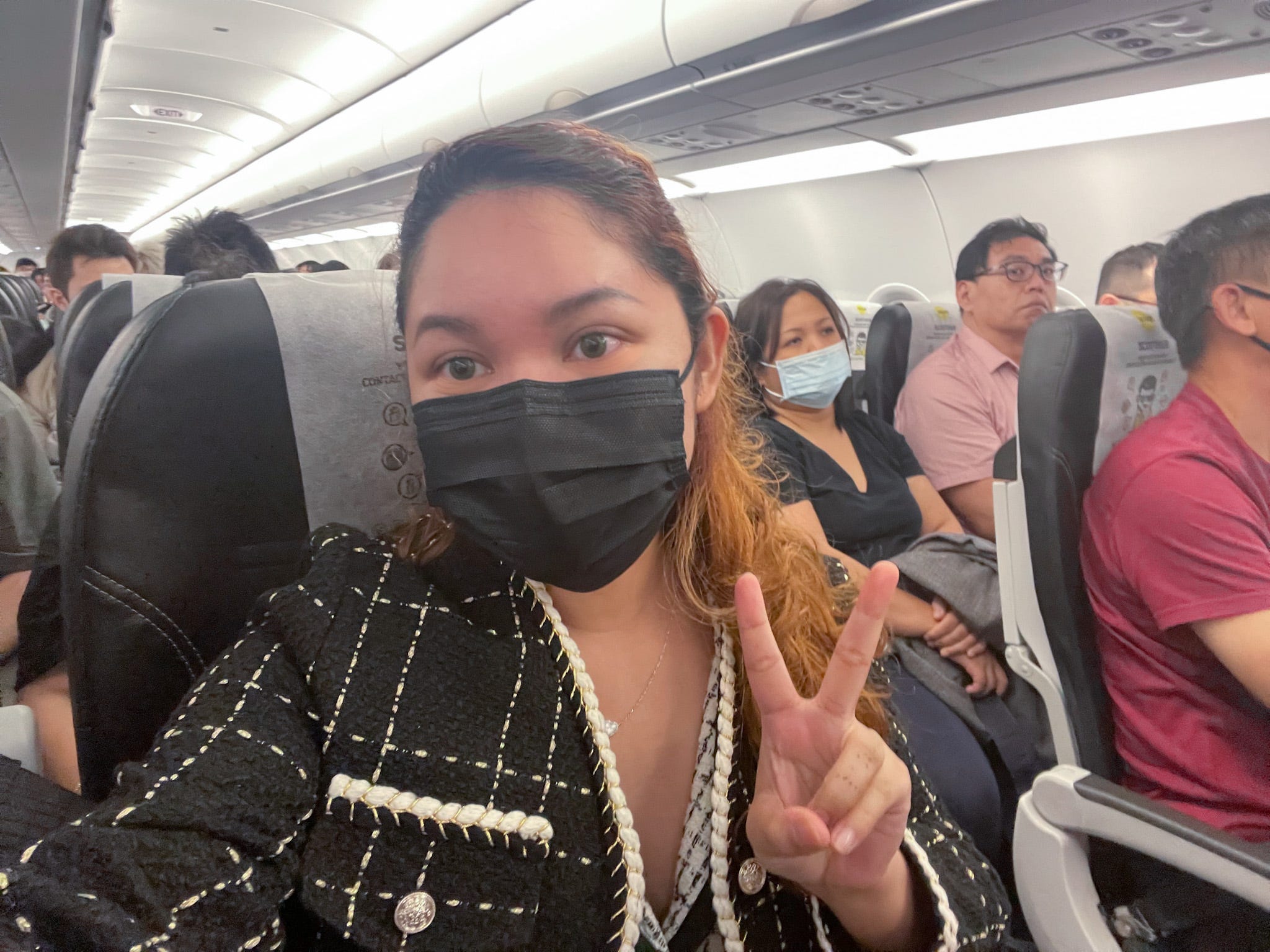 Der Autor auf einem Flug nach Taiwan.