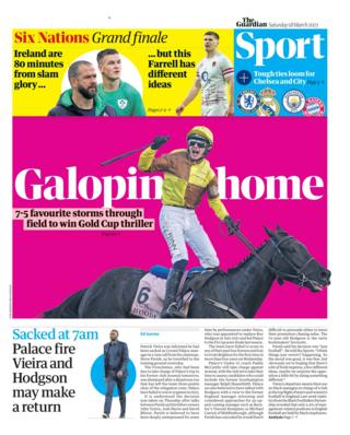 Hauptseite Sport des Samstags Guardian