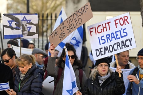 Anti-Netanjahu-Demonstranten.