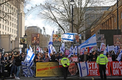Anti-Netanjahu-Demonstranten.