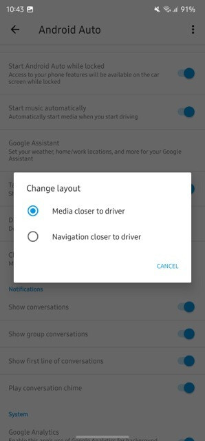 Gianfcal (Reddit) – Android Auto testet das Austauschen von Fenstern in seiner neuen Benutzeroberfläche mit geteiltem Bildschirm