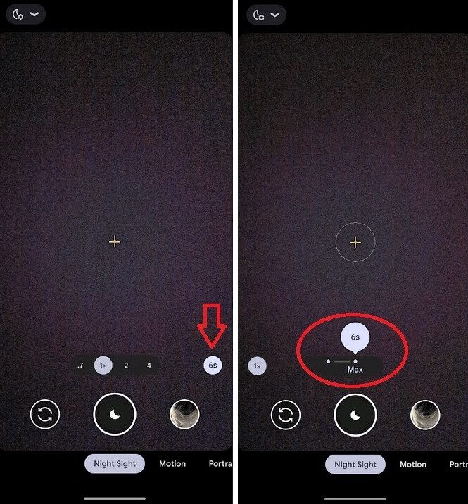 Das verbesserte Night Sight der Pixel 6-Reihe ermöglicht es Benutzern, eine kürzere Belichtungszeit oder eine längere Belichtungszeit für Night Sight auszuwählen. Die Version 8.8 der Google Camera App bietet Pixel 6-Benutzern die schnellere und verbesserte Night Sight-Funktion