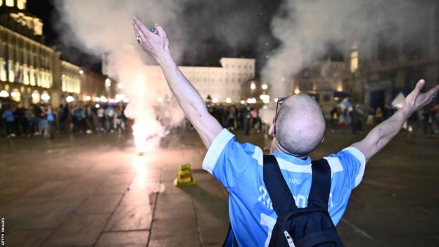 Napoli-Fans feiern in Neapel