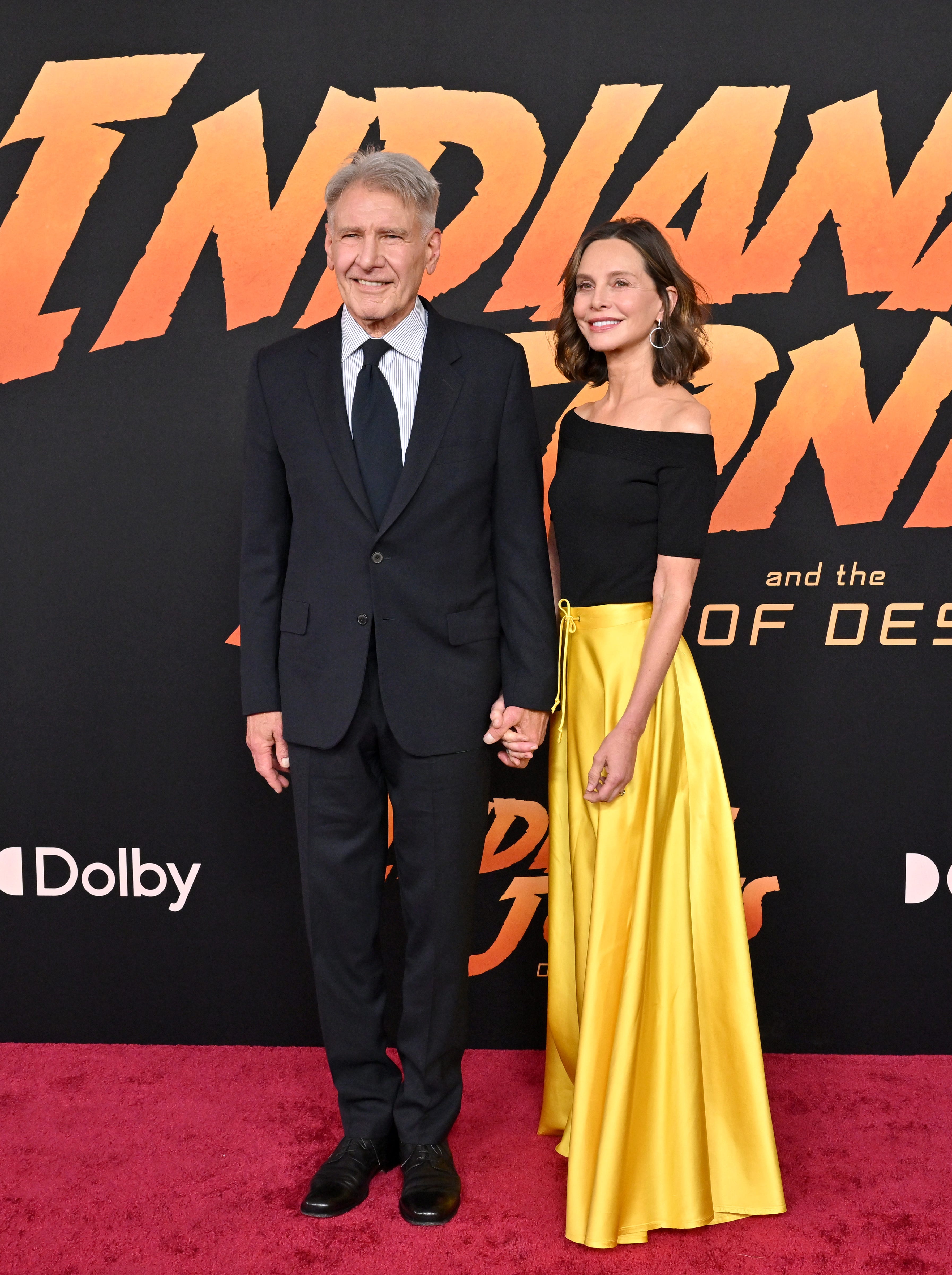 Harrison Ford und Calista Flockhart nehmen am 14. Juni 2023 an der Los Angeles-Premiere von „Indiana Jones and the Dial of Destiny“ teil.