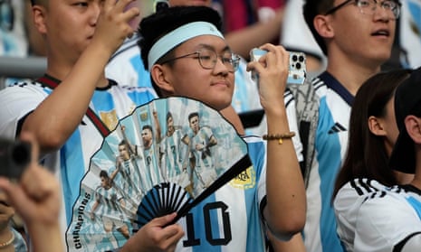 Ein Argentinien-Fan in Peking