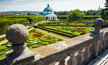 Der Blumengarten des Schlosses Kroměříž, Tschechische Republik.