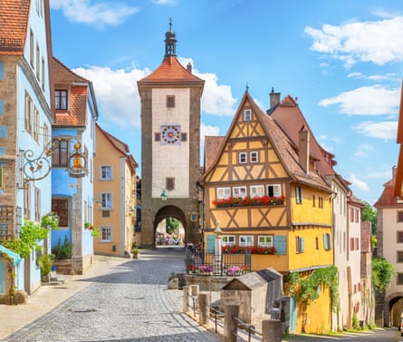 Mittelalterliche Stadt Rothenburg ob der Tauber, Bayern.