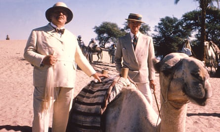 Peter Ustinov, links, mit David Niven in „Tod auf dem Nil“, 1978.