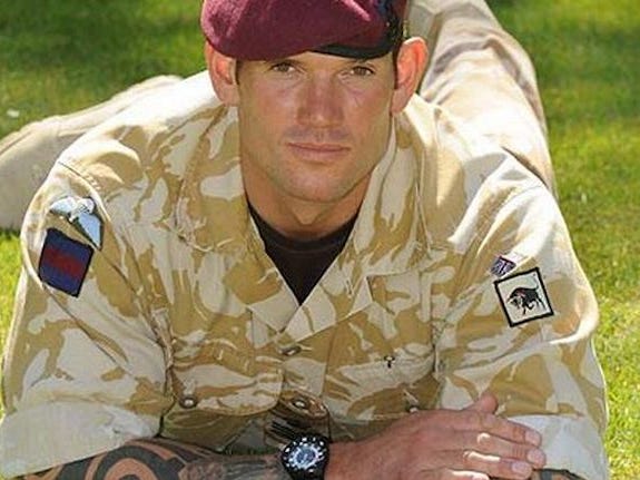 Britischer Sergeant Craig Harrison, rekordverdächtiger Scharfschütze der britischen Armee