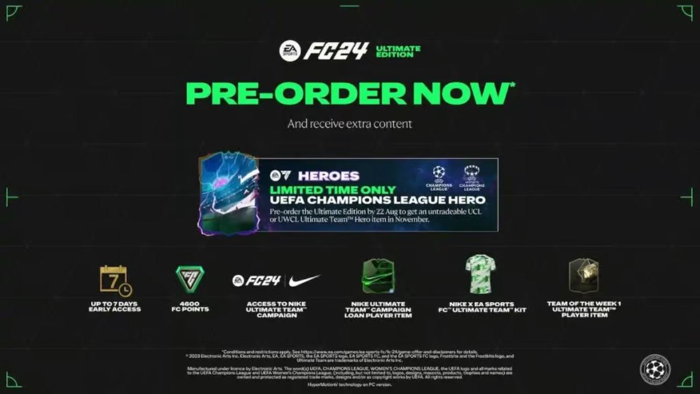 Vorbestellungsboni für die EA Sports FC 24 Ultimate Edition