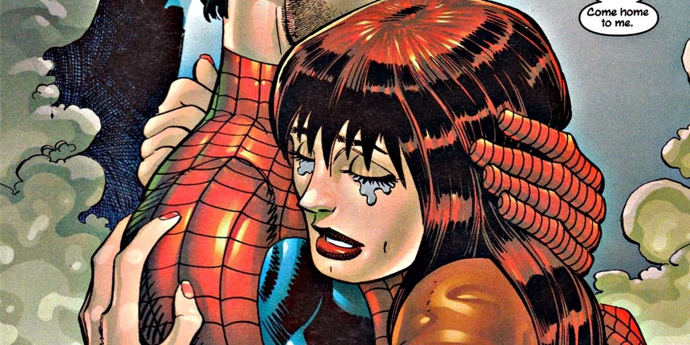 Spider-Man und die weinende Mary Jane Watson