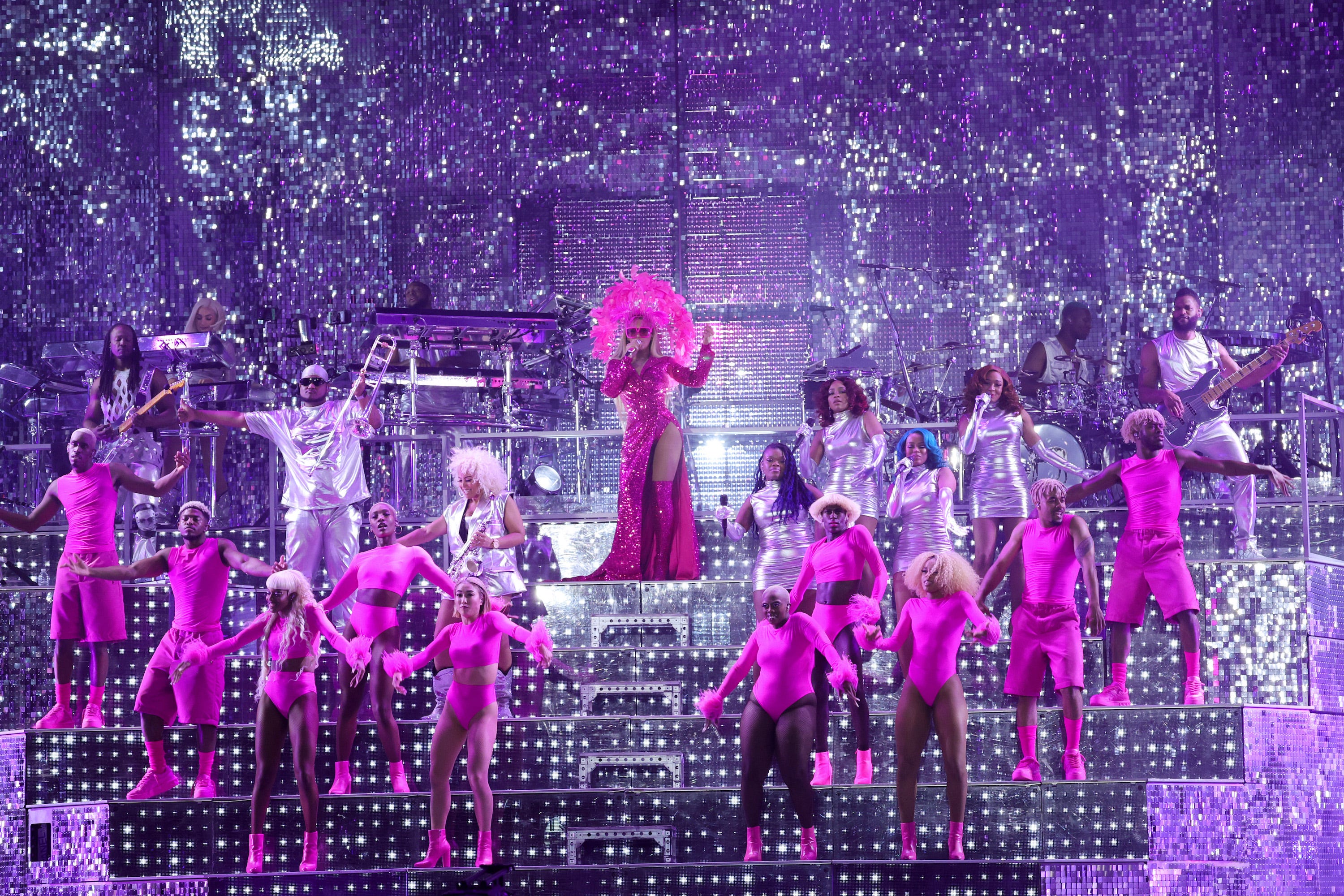 Beyoncé auf der Bühne auf ihrer Welttournee.