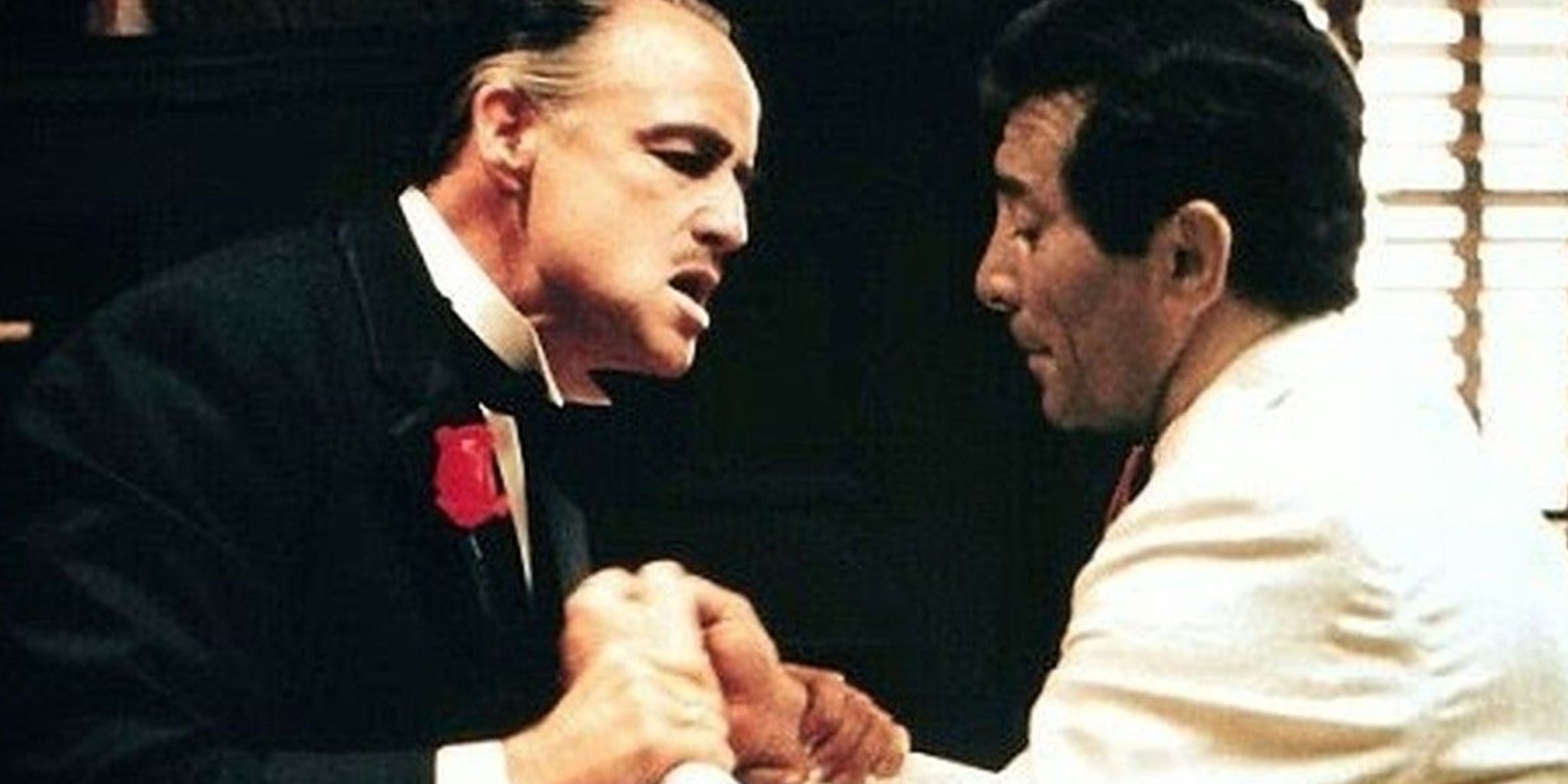 Vito Corleone im Gespräch mit Johnny Fontane in „Der Pate“.