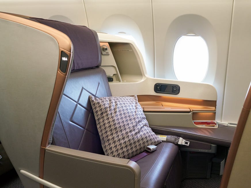 Singapore Airlines A350 Business Class.