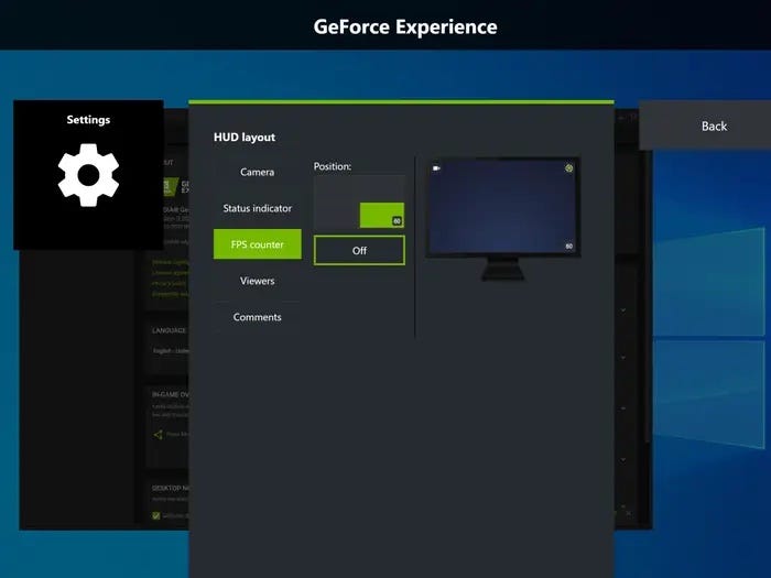 Screenshot von GeForce Experience