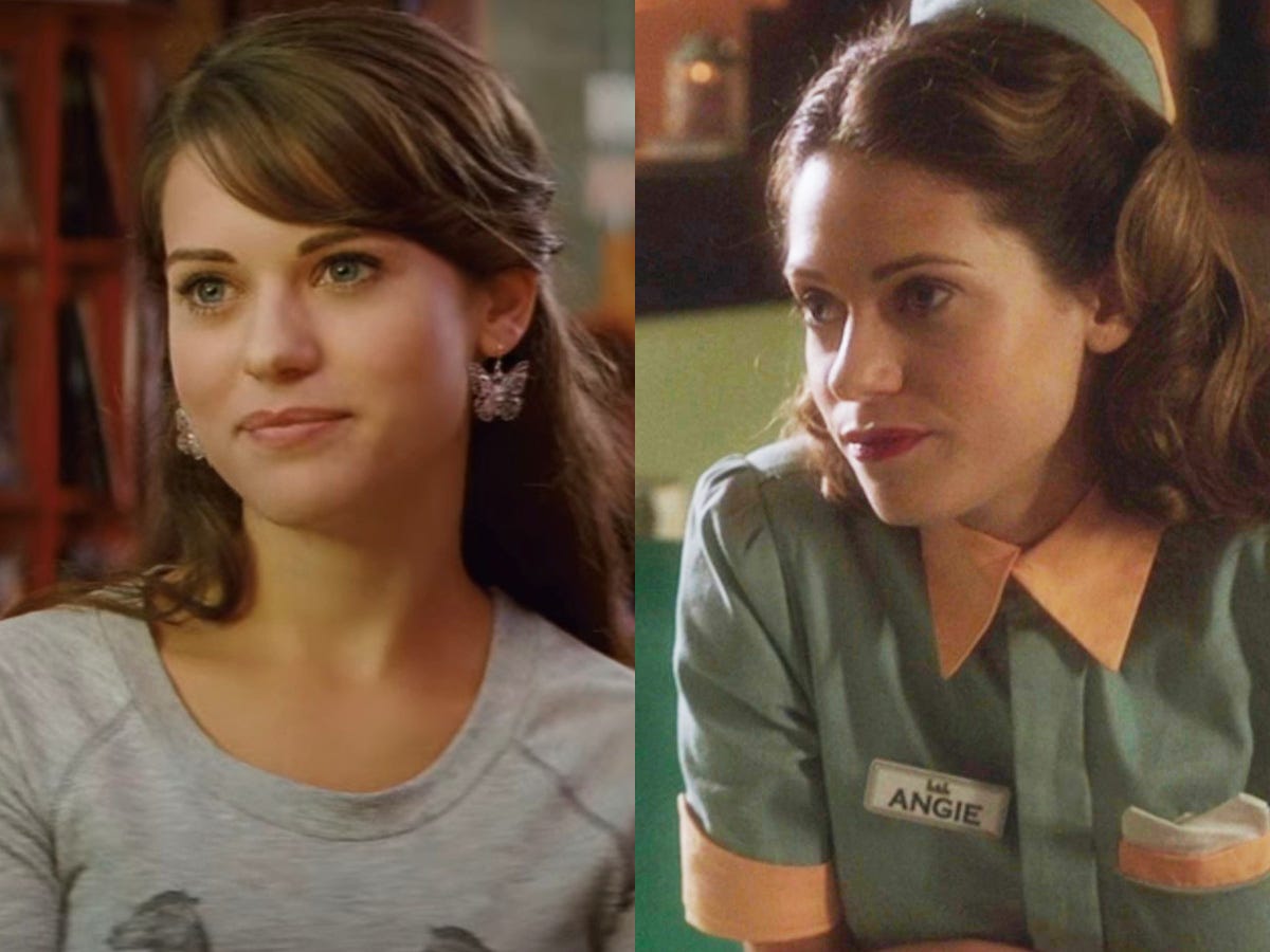 Links: Lyndsy Fonseca als Katie in „Kick-Ass“.  Rechts: Fonseca bei „Agent Carter“.
