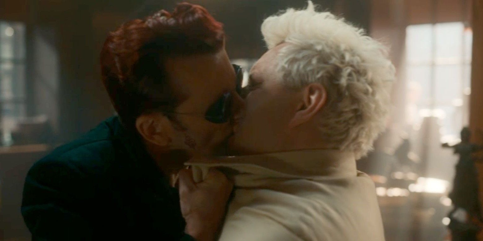 Crowley küsst Aziraphale