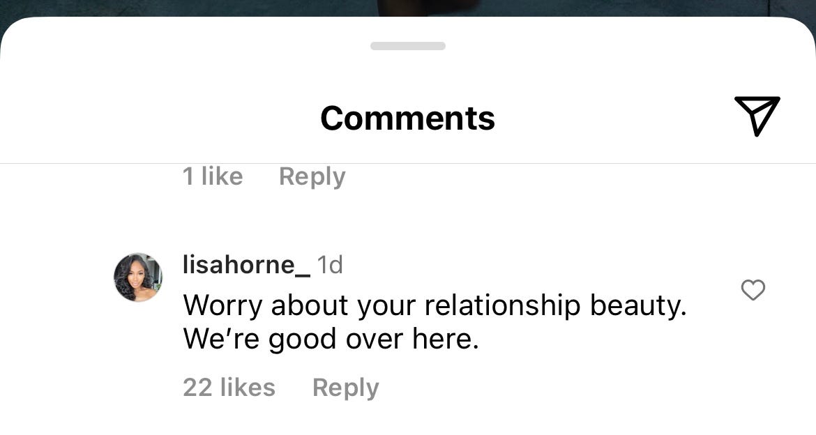 Lisa verteidigte ihre Beziehung auf Instagram.
