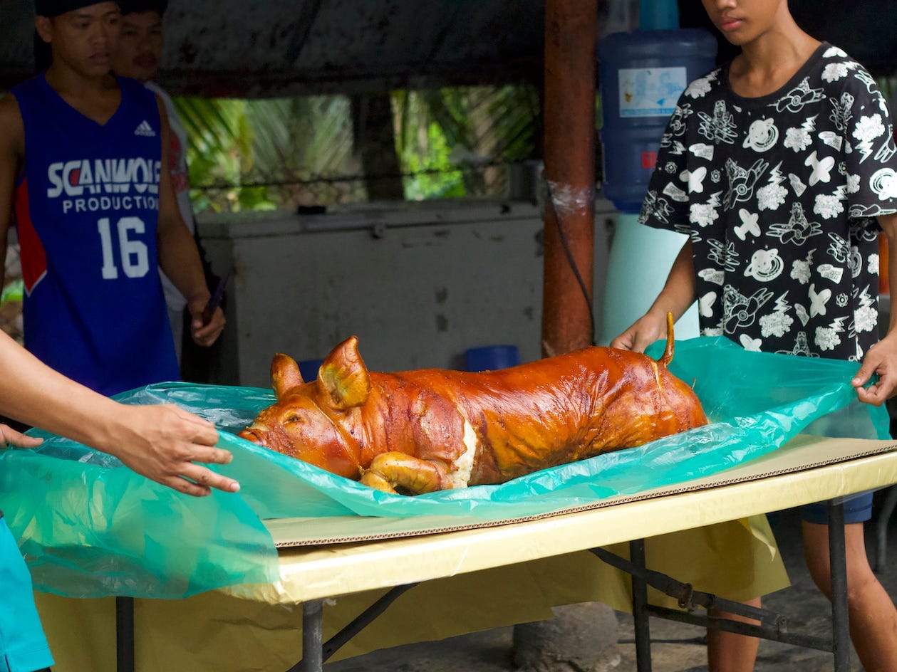 Cebu-Lechon-Schwein