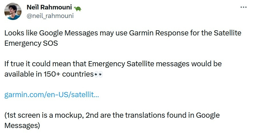Wenn Google und Garmin zusammenarbeiten, könnte der Android-Satellitennachrichtendienst in über 150 Ländern verfügbar sein – der Notfall-Satellitendienst von Android könnte mit Garmin an Bord in über 150 Ländern funktionieren
