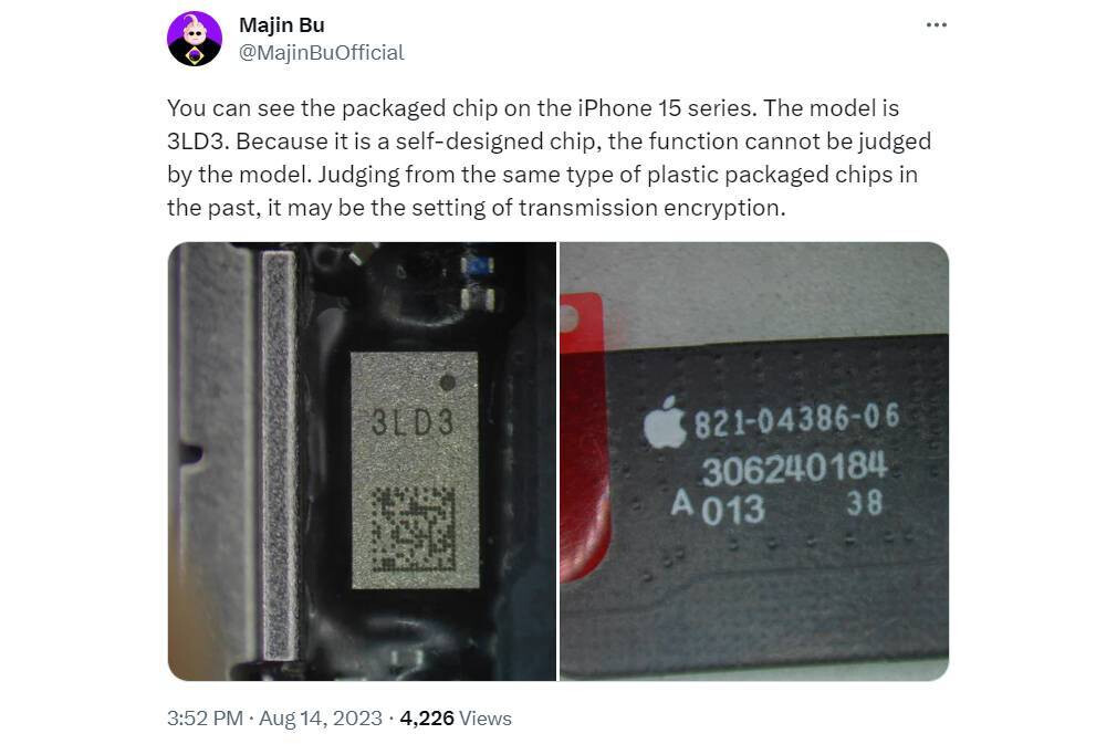 Durchgesickertes Bild der USB-C-Komponenten des iPhone 15 enthüllt einen mysteriösen 3LD3-Chip, der die Funktionalität einschränken könnte