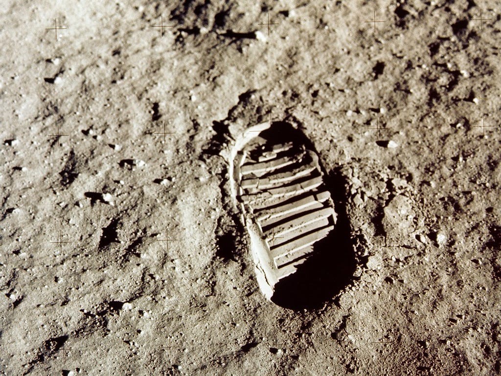 Mond-Fußabdruck
