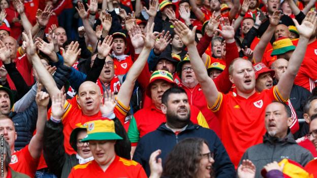 Wales-Fans gegen die Ukraine, 2022