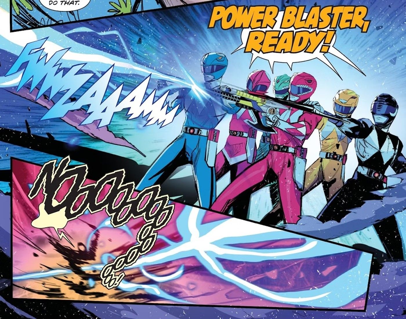 Power Rangers Besiege den Feind mit einer Explosion