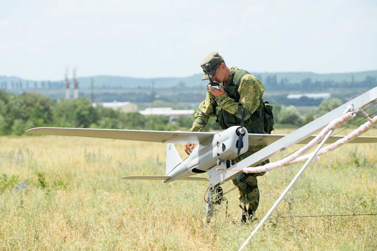 Russische Truppen nutzen die Drohne Orlan-10