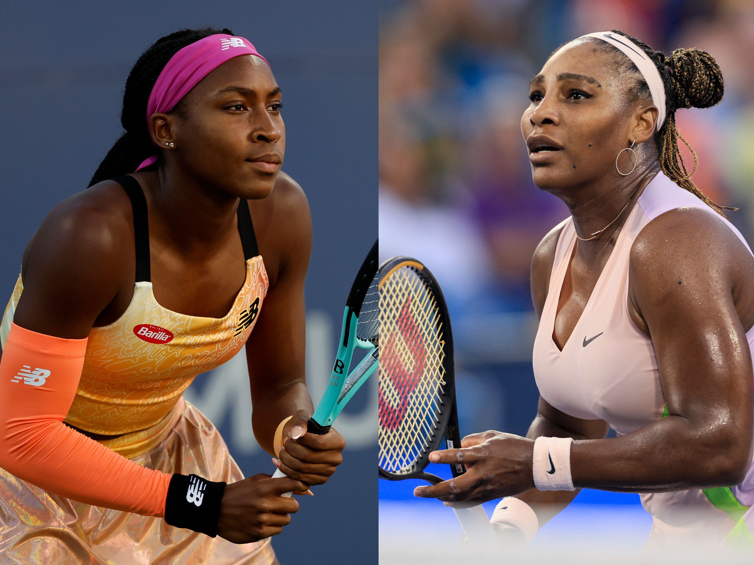 Coco Gauff;  Serena Williams.