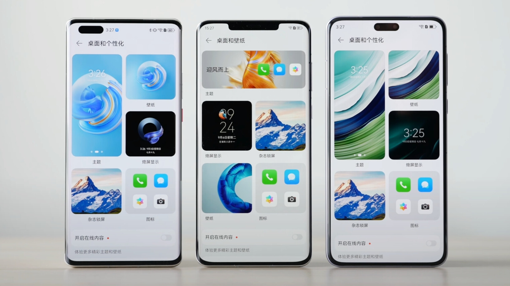 Huawei Mate 40 Pro, Mate 50 Pro, Mate 60 Pro – wie Sie sehen können, hatte Huaweis Mate 40 Pro aus dem Jahr 2020 schon lange vor dem iPhone 14 Pro einen Dynamic Island-ähnlichen Ausschnitt mit Face ID.  - Huawei Mate 60 Pro: Das chinesische iPhone 15 Pro ist schon da – aber wollen Android-Nutzer das?