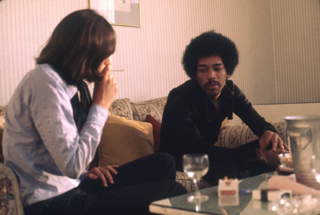 Jann Wenner mit Jimi Hendrix im Jahr 1968