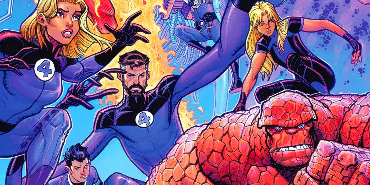 Fantastic Four in eleganten Kostümen in Marvel Comics