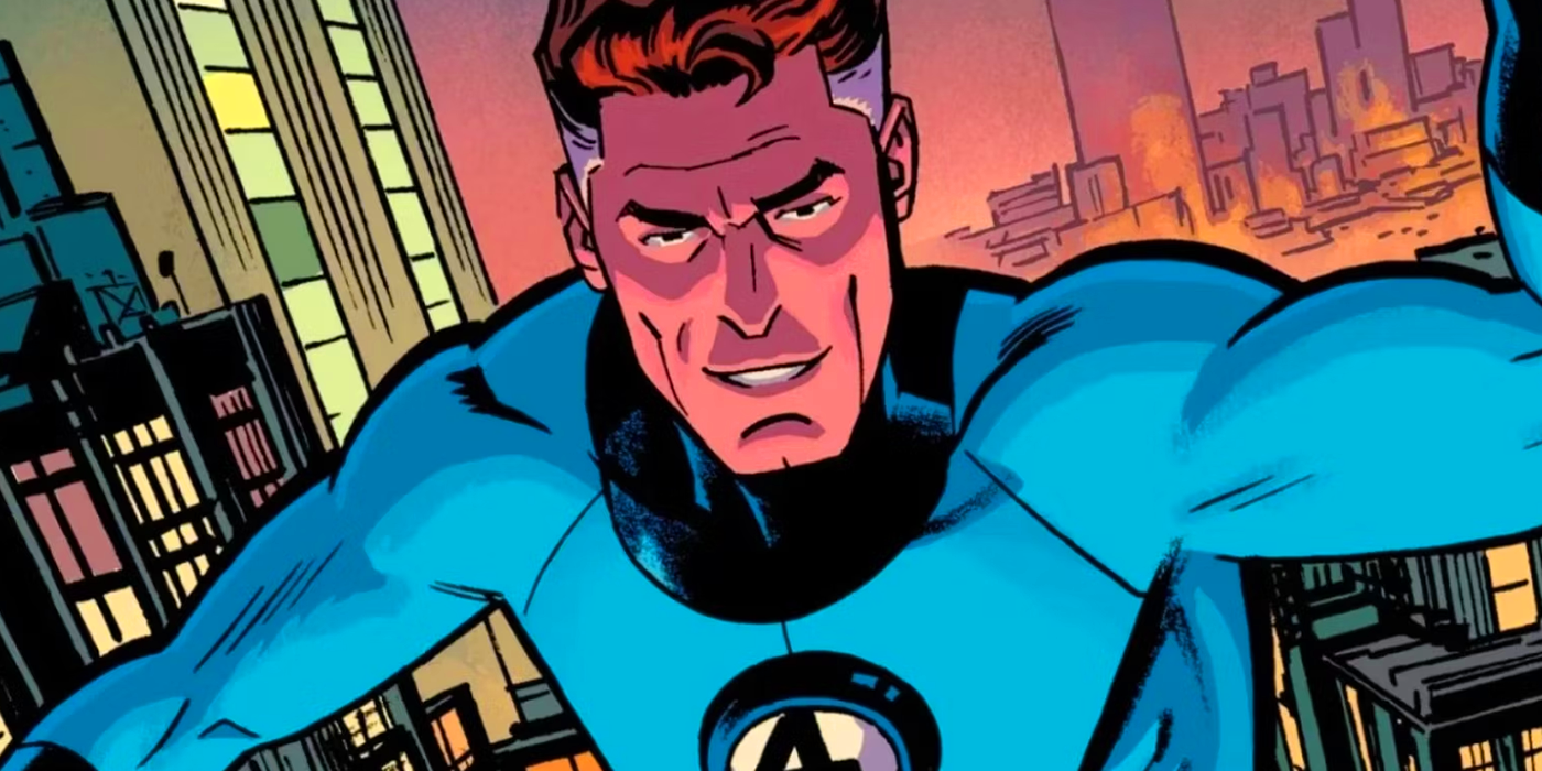 Reed Richards' Mister Fantastic in leuchtendem Kostüm in Marvel Comics
