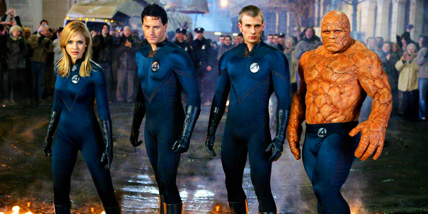 Fantastic Four im Jahr 2005 mit Kostümen
