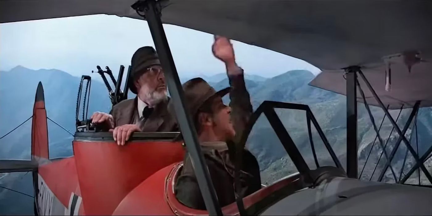 Indiana Jones Last Crusade Plane Spezialeffekt mit Harrison Ford und Sean Connery