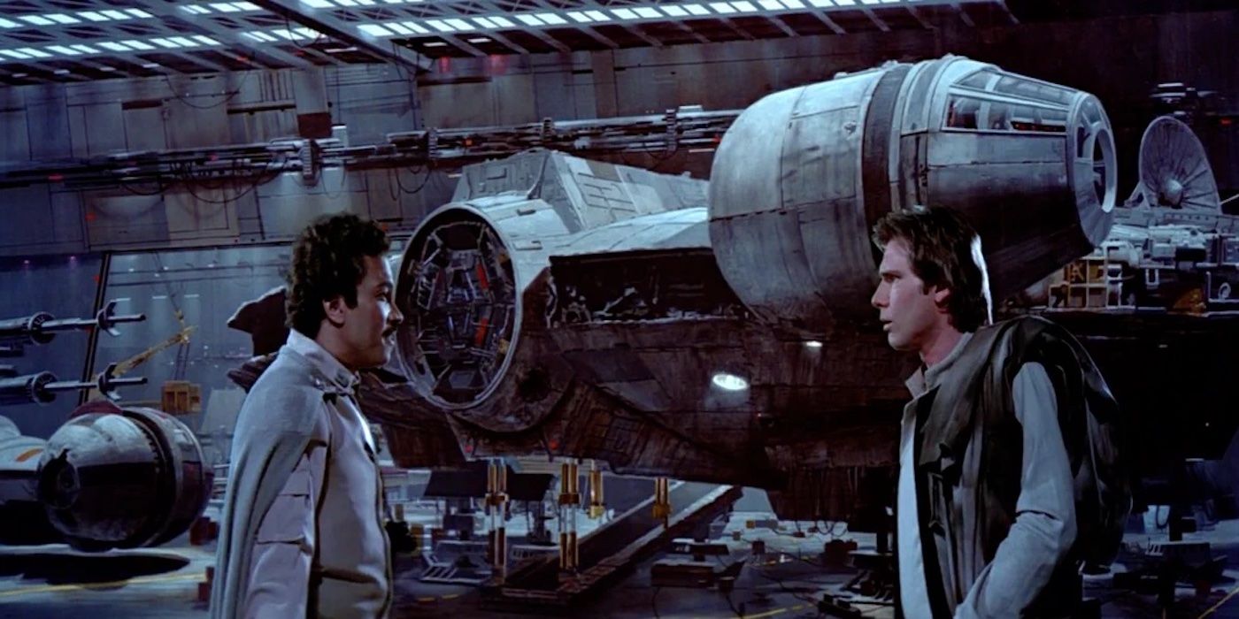 Rückkehr der Jedi Han Solo und Lando vor dem Falken
