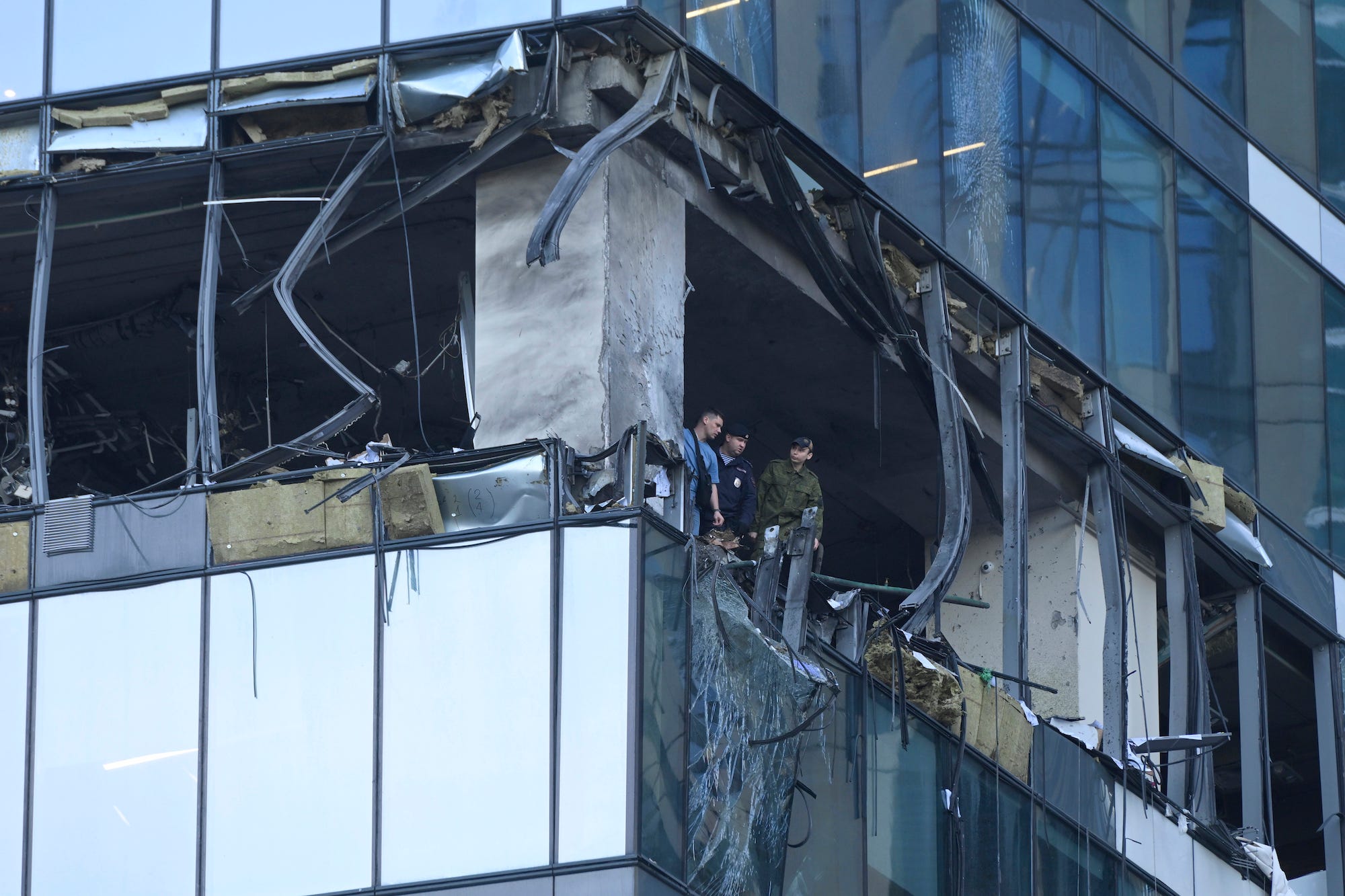 Drohnenangriff auf einen Wolkenkratzer in Moskau
